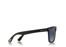 Load image into Gallery viewer, Tom Ford Morgan FT0513 Sunglasses - 01W Shiny Black / Gradient Blue