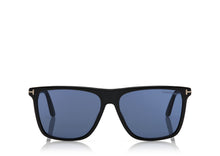 Load image into Gallery viewer, Tom Ford Fletcher FT0832 Sunglasses - 01V Shiny Black / Blue