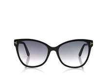 Load image into Gallery viewer, Tom Ford Ani FT0844 Sunglasses - 01B Shiny Black / Gradient Smoke