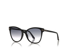 Load image into Gallery viewer, Tom Ford Ani FT0844 Sunglasses - 01B Shiny Black / Gradient Smoke