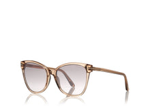 Load image into Gallery viewer, Tom Ford Ani FT0844 Sunglasses - 45G Shiny Light Brown / Brown Mirror