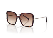 Load image into Gallery viewer, Tom Ford Joanna FT1039 Sunglasses - 52F Dark Havana / Gradient Brown