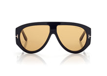 Load image into Gallery viewer, Tom Ford Bronson FT1044 Sunglasses - 01E Shiny Black / Brown
