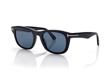 Load image into Gallery viewer, Tom Ford Kendel FT1076 Sunglasses - 01M Shiny Black / Gradient Blue