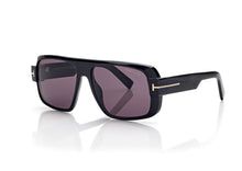 Load image into Gallery viewer, Tom Ford Turner FT1101 Sunglasses - 01A Shiny Black / Smoke