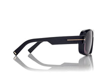 Load image into Gallery viewer, Tom Ford Turner FT1101 Sunglasses - 01A Shiny Black / Smoke