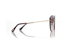 Load image into Gallery viewer, Tom Ford Evangeline FT1106 Sunglasses - 28G Shiny Rose Gold / Brown Mirror
