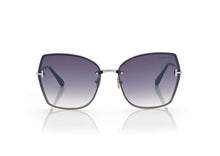Load image into Gallery viewer, Tom Ford Nickie-02 FT1107 Sunglasses - 16C Shiny Palladium / Smoke Mirror