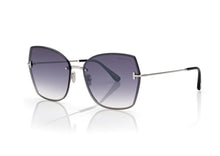 Load image into Gallery viewer, Tom Ford Nickie-02 FT1107 Sunglasses - 16C Shiny Palladium / Smoke Mirror