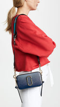 Load image into Gallery viewer, Marc Jacobs The Snapshot Camera Bag - Black Multi - Shown in Blue Sea Multi