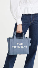 Load image into Gallery viewer, Marc Jacobs The Small Traveler Tote Bag - Gray - Shown in Blue Shadow