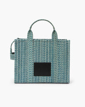 Load image into Gallery viewer, Marc Jacobs The Washed Monogram Denim Medium Tote Bag (Color 473)
