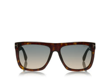 Load image into Gallery viewer, Tom Ford Morgan FT0513 Sunglasses - 52W Dark Havana / Gradient Blue
