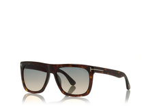 Load image into Gallery viewer, Tom Ford Morgan FT0513 Sunglasses - 52W Dark Havana / Gradient Blue
