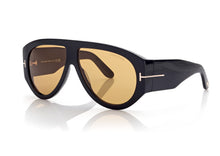 Load image into Gallery viewer, Tom Ford Bronson FT1044 Sunglasses - 01E Shiny Black / Brown
