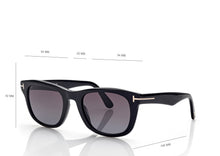Load image into Gallery viewer, Tom Ford Kendel FT1076 Sunglasses - 01B Shiny Black / Gradient Smoke
