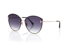 Load image into Gallery viewer, Tom Ford Evangeline FT1106 Sunglasses - 28B Shiny Rose Gold / Gradient Smoke

