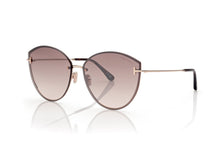 Load image into Gallery viewer, Tom Ford Evangeline FT1106 Sunglasses - 28G Shiny Rose Gold / Brown Mirror
