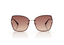 Load image into Gallery viewer, Tom Ford Nickie-02 FT1107 Sunglasses - 28F Shiny Rose Gold / Gradient Brown

