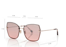 Load image into Gallery viewer, Tom Ford Nickie-02 FT1107 Sunglasses - 28U Shiny Rose Gold / Bordeaux Mirror
