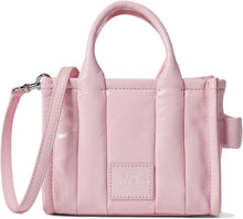 Load image into Gallery viewer, Marc Jacobs The Crinkle Leather Micro Tote - Black - Shown in Bubblegum
