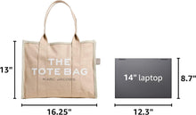 Load image into Gallery viewer, Marc Jacobs The Colorblock Large Tote Bag - Beige Multi - Shown in Slate
