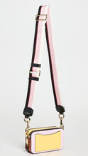 Load image into Gallery viewer, Marc Jacobs The Snapshot Color-Blocked Crossbody Lilas Multi (Color 996) - Shown in Sweet Dreams Multi
