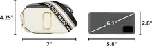 Load image into Gallery viewer, Marc Jacobs The Snapshot Crossbody Bag - Academy Blue Multi - Shown in New Cloud White Multi
