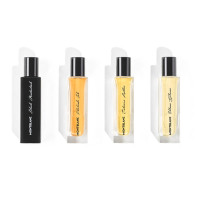 Montblanc Collection Travel Set 4 x 15 ml EDP: Meisterstück, Patchouli Ink, Extreme Leather, Vetiver Glacier